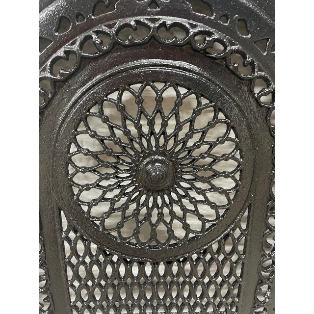 Metal 19th Century Antique Cast Iron Fireplace – Ornate Victorian Surround and Insert From New Orleans For Sale - Image 7 of 7