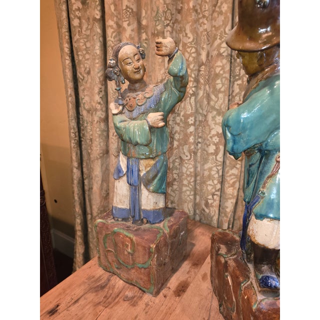 Large Early 20th C Shiwan Pottery Figures For Sale - Image 14 of 15