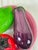 Eggplant Vintage Art Glass Fruit Centerpiece on Portuguese Plate Tomato Lemon Eggplant For Sale - Image 8 of 10