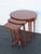 Early 1900s Duncan Phyfe Mahogany Nesting Side End Tables Set of Three 6403 For Sale - Image 15 of 18