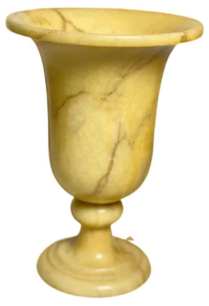 French Art Deco Urn Shaped Table Lamp in Alabaster, 1940