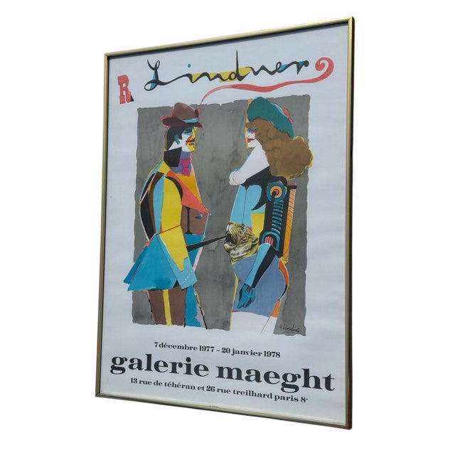 Postmodern Galerie Maeght Poster for Lindner Exhibit, Paris 1977-1978 For Sale - Image 3 of 7