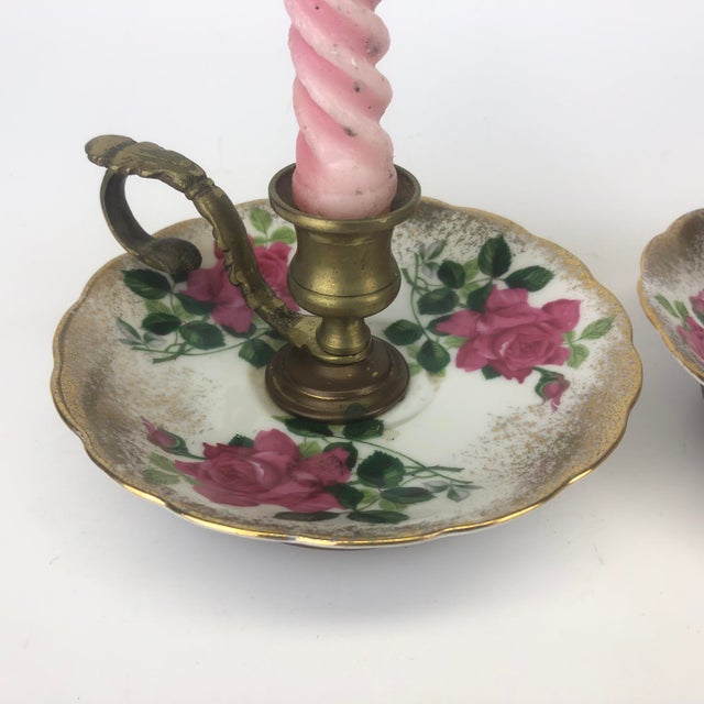Pair Antique Porcelain Candlestick Holders Chairish