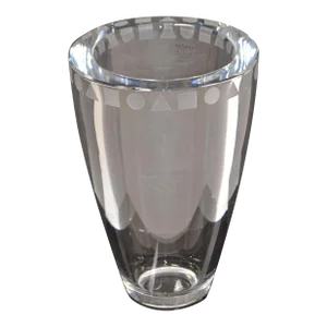 1970s Ward Bennett for Sasaki Sengai Japan Clear Lead Crystal Vase