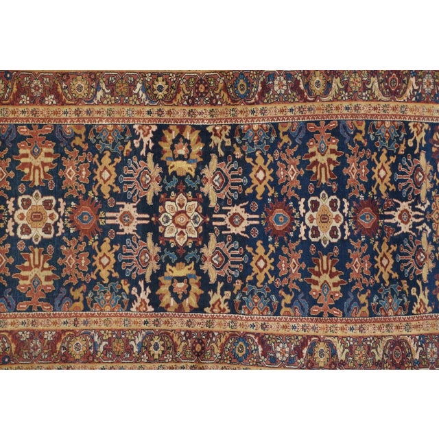 Navy Blue Antique Sultanabad Rug 3'11'' x 6'10'' For Sale - Image 8 of 12