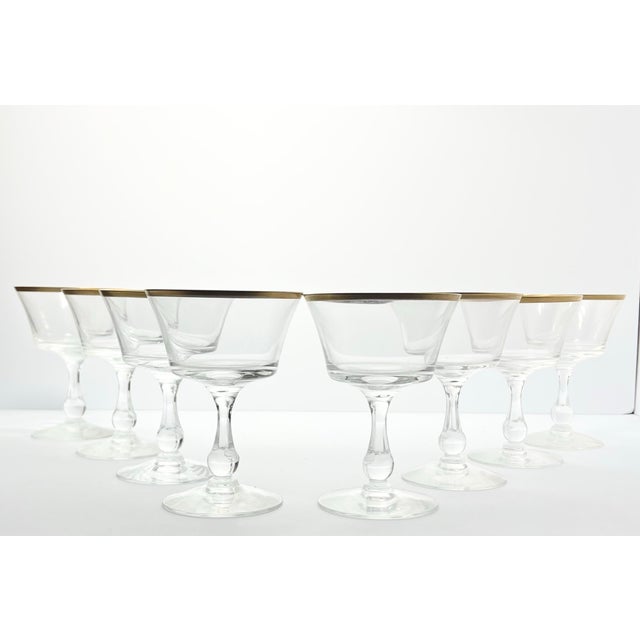 Fostoria “Richmond” Set of 8 Coupe Champagne Glasses 5 1/4” 8oz Signed Excellent condition. No chips, cracks, or...