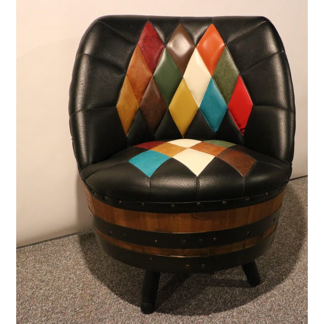 Harlequin Whiskey Barrel Table and Chairs 5 Pieces Chairish