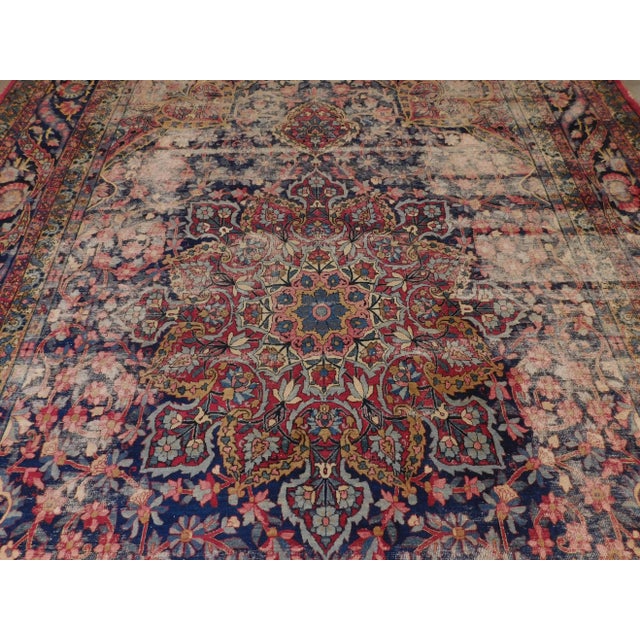 1900s Antique Persian Kerman Lavar Rug-9'x 13' For Sale In Los Angeles - Image 6 of 13