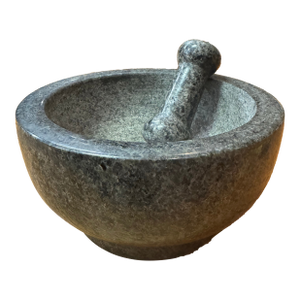 Giant Mortar and Pestle Set Black Marble Polished Italy