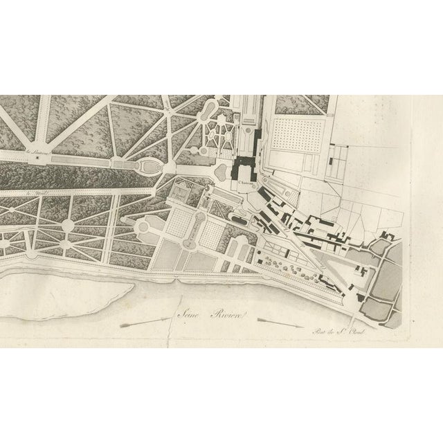 Early 19th Century Louis-Pierre Baltard, Plan of the Château and Gardens of Saint-Cloud, 1803, Engraving For Sale - Image 5 of 10