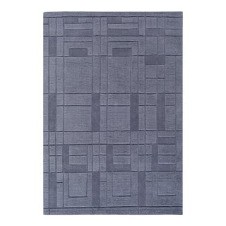 Frank Lloyd Wright Foundation x SURYA Luxuries Handmade Rug Charcoal 5x8 For Sale