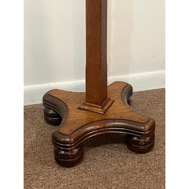 Antique Mission Oak 1800's Coat Rack Coat Tree For Sale - Image 6 of 11