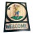 Vintage Wooden Golf Welcome Sign For Sale