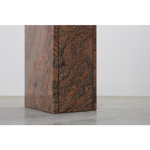 Rectangular Red Granite Pedestal, Belgium, 1920s For Sale - Image 9 of 14