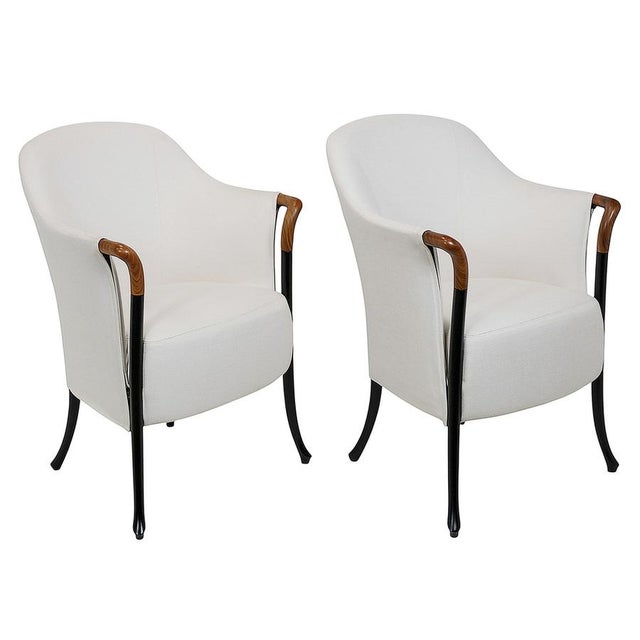Armchairs by Giorgetti Progetti for Umberto Asnago, 1980s, Set of 2 For Sale - Image 9 of 9