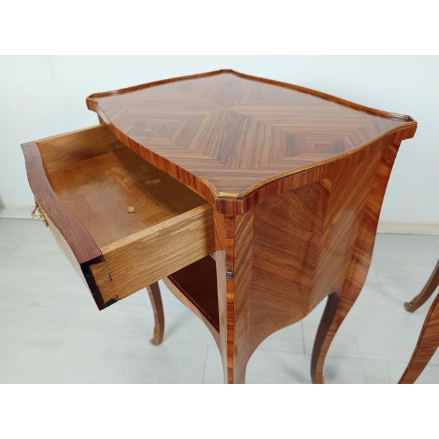 Louis XV Style Bedside Tables, 1950s, Set of 2 For Sale - Image 13 of 18