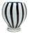 Italian Murano Art Glass Vase in Black and White For Sale