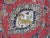red background, ivory and blue, Tabriz rug from Persia with Repeating Geometric design, rug , country of origin / type:...