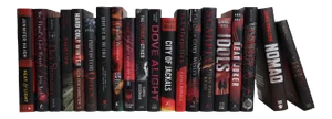 Decorative Books - Onyx Flame Dust Jacket Books - Black Books By The Foot