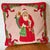 Vintage traditional Christmas Santa needlepoint pillow, circa 1970s. Backing is red velvet with zipper. Please see...