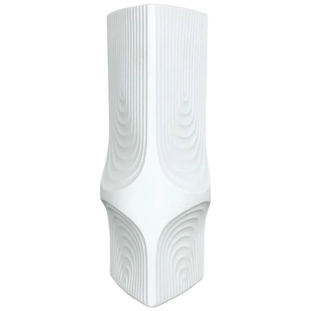 German Op Art Biscuit Porcelain Vase from Ak Kaiser, Germany, 1970s For Sale - Image 14 of 14