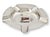 English silverplate ashtray by Mappin & Webb featuring the enamel flag badge of the S.S. Arandora Star. Originally...
