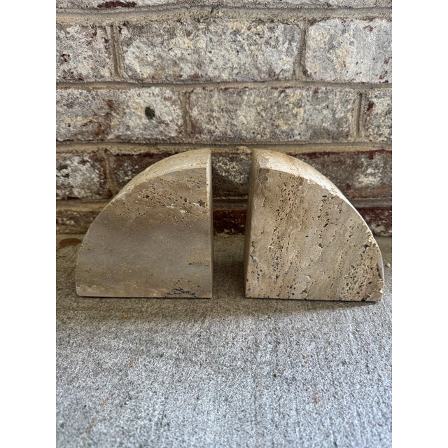 Pair of Vintage Travertine Bookends For Sale - Image 4 of 18