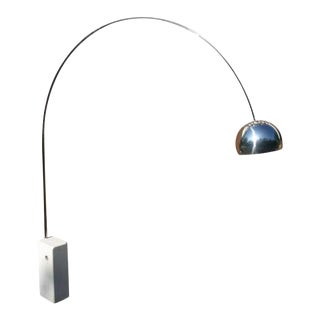 Flos Arco Floor Lamp (Incandescent Dimmable) With Marble Base For Sale