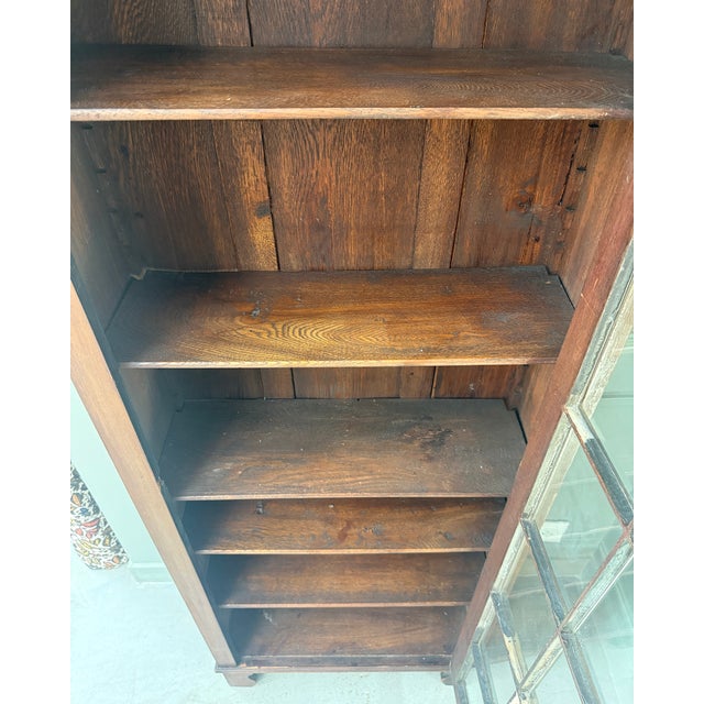 English Glass-Fronted Bookcase, 1890s For Sale - Image 11 of 12