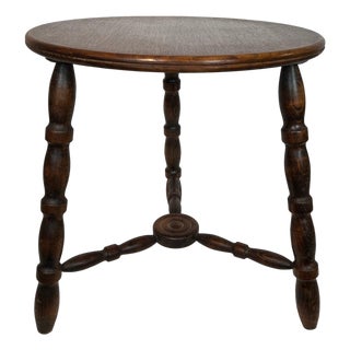 Turned wood coffee table. French work Attributed to Charles Dudouyt. Circa 1950 For Sale