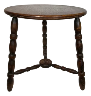 Turned wood coffee table. French work Attributed to Charles Dudouyt. Circa 1950
