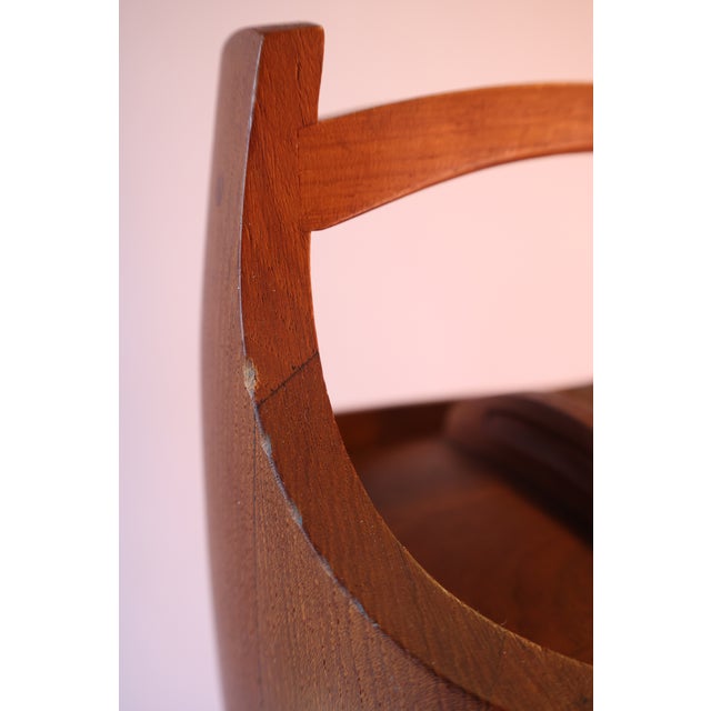 Vintage Dansk Teak Ice Bucket - Jens Quistgaard - Original Orange Liner For Sale - Image 9 of 14