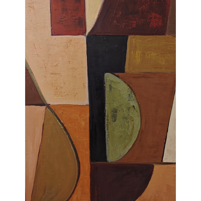 2020s Axe Interieur, Abstract Contemporary Geometric Painting, Framed by Sophie Dumont For Sale - Image 5 of 9