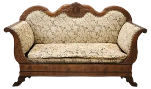 19th Century Carved Walnut Sofa