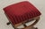 Wood Pair of Mahogany French Style Upholstered Footstools For Sale - Image 7 of 13
