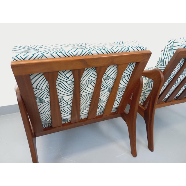 Vintage Scandinavian Armchairs in Teak and Fabric by Arne Wahl Iversen for Komfort, 1960s, Set of 2 For Sale - Image 14 of 18