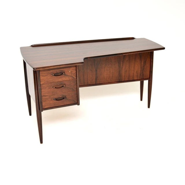 Vintage Swedish Boomerang Desk attributed to Goran Strand for Lelangs Mobelfabrik, 1960s For Sale - Image 11 of 11