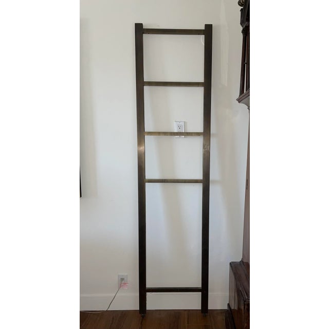 Contemporary Modernist Contemporary Decorative Brass Wall Ladder For Sale - Image 3 of 9