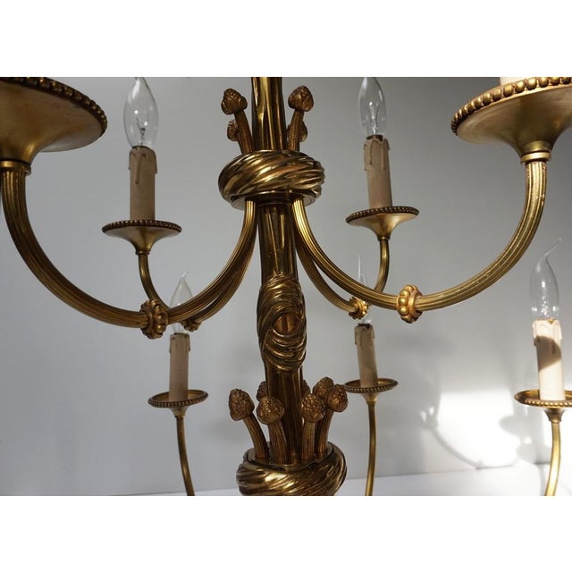 Louis XVI 12-Light Chandelier with Tassels in Gilt Bronze For Sale - Image 16 of 18