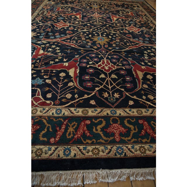 1980s Vintage Indian Bijar Design Wool Carpet For Sale - Image 11 of 11