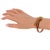 French Celluloid Bracelet Geometric Bypass Bangle with Orange and Red Crystal For Sale In Atlanta - Image 6 of 6
