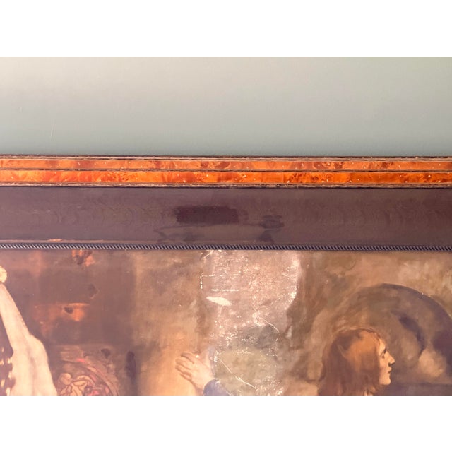 Gothic Monumental Antique Blanchefleur Abbey Figural Painting on Board, Class of 1928 For Sale - Image 3 of 8