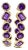 Mid 20th Century Pair of Amethyst Oval Bezel Set 18k Yellow Gold Inside Out Hoop Earrings For Sale