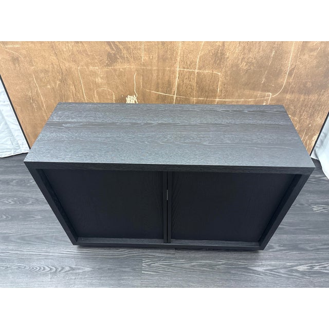 Black Rh Restoration Hardware Bezier Sideboard – 48" 2-Door Black Oak / Bronze | American White Oak | Designed by the Van Thiels For Sale - Image 8 of 18