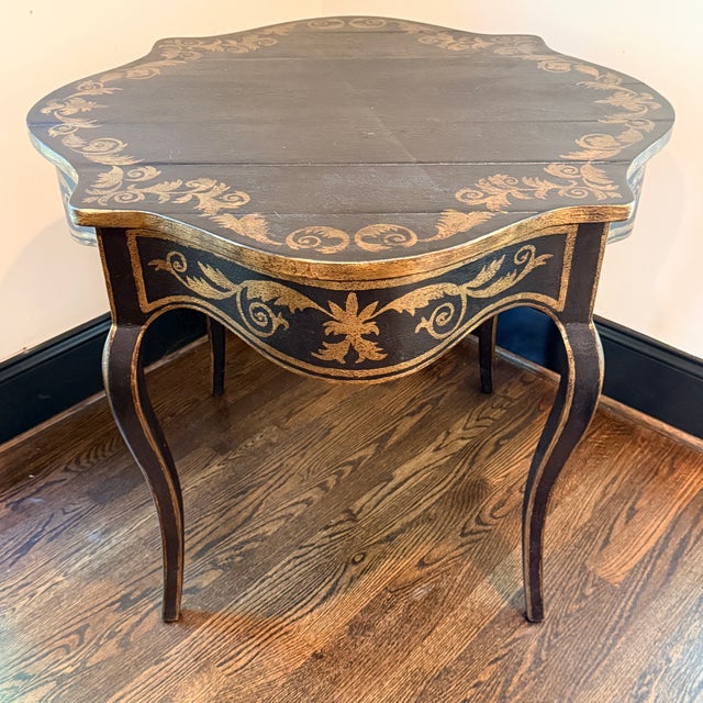 Black Amy Howard Parcel Gilt Side Table For Sale - Image 8 of 8