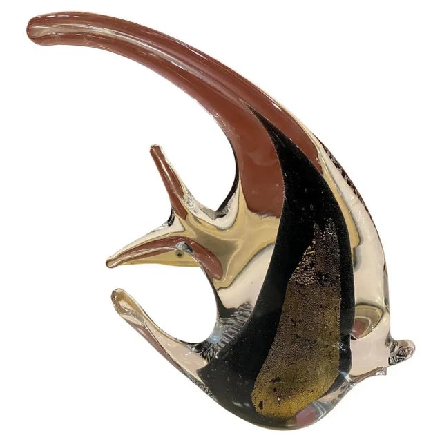 1980s Modernist Murano Glass Sculpture of Tropical Fish by Seguso For Sale - Image 10 of 10