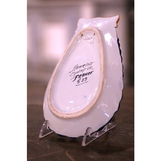 Early 20th Century French Painted Faience Henriot Quimper Dishes- Set of 4 For Sale - Image 9 of 12