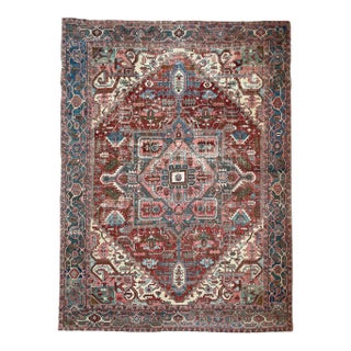 Antique C. 1910's Geometric Northwest GEM Rug 11 x 12 For Sale