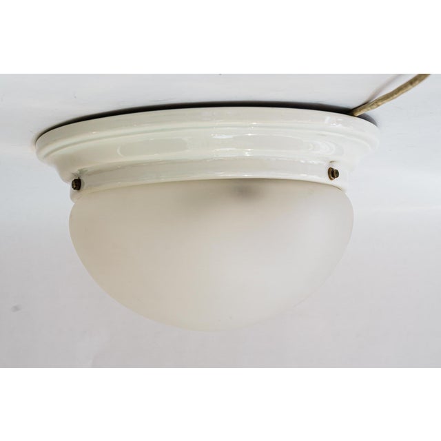 1920s Bauhaus Porcelain Ceiling Lamp, 1920s For Sale - Image 5 of 11