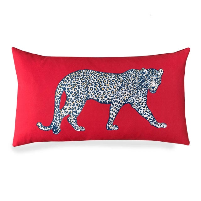 Red Leopard Lumbar Pillow For Sale In New York - Image 6 of 6